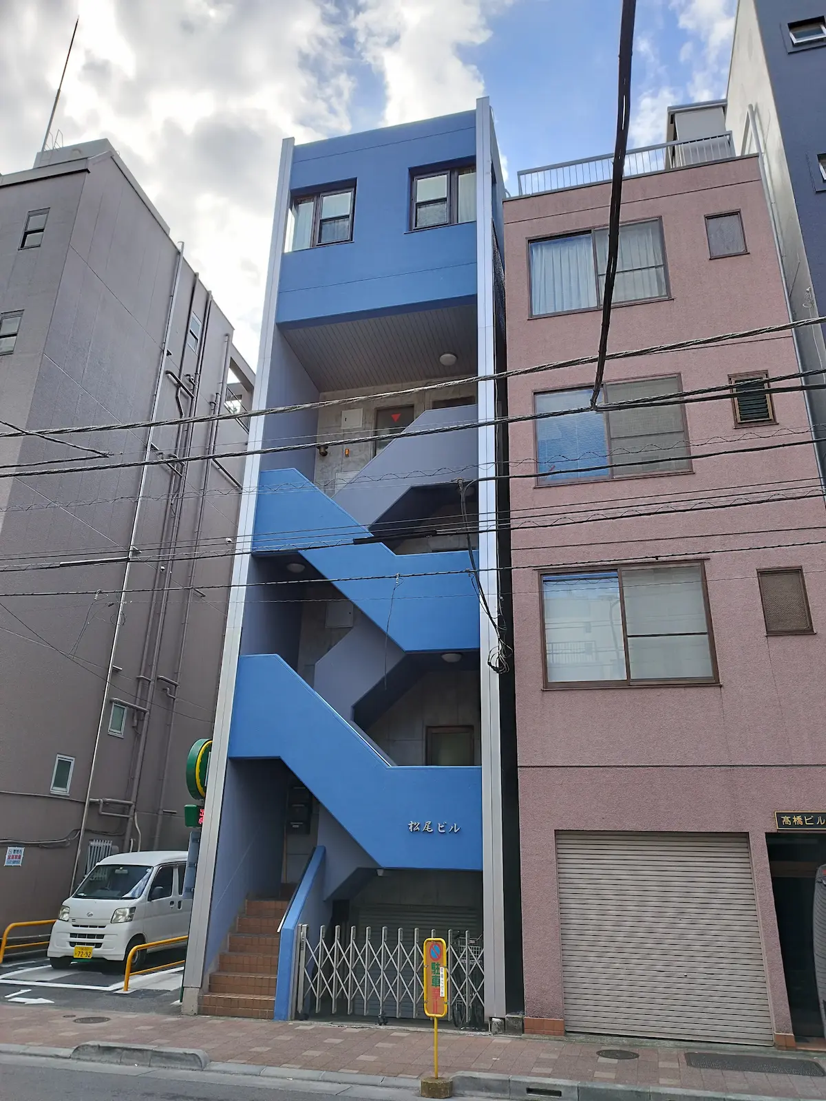 Blue staircase